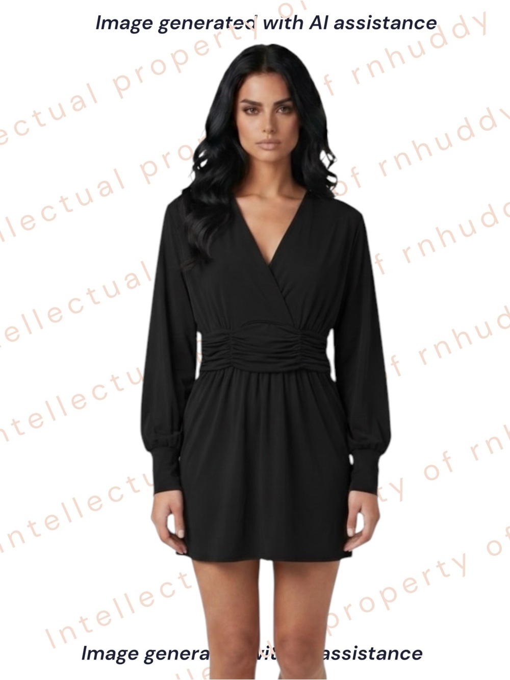 Ramona LaRue XS black slinky back tie mini dress